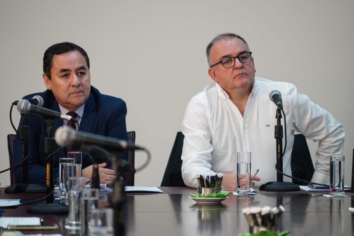 Ernesto Novoa y Carlos Coggiola en la comisión que debatió Ficha Limpia. Foto: Cecilia Maletti.