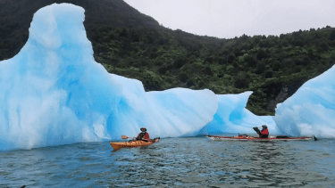 Travesía de cinco deportistas de Barilcoche al glaciar San Rafael en la Patagonia de Chile. Foto gentileza. 