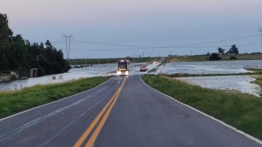 Rutas afectadas tras el temporal en Bahía Blanca. Foto: Gentileza La Nueva