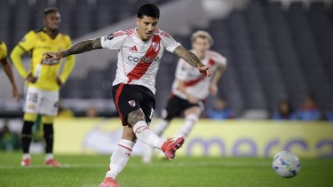 Sebastián Driussi erró un penal en el empate sin goles de River. Foto: FBaires.