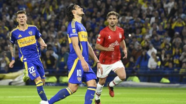 Edinson Cavani erró un penal en el triunfo de Boca ante Estudiantes. Foto: FBaires.
