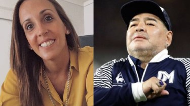 Agustina Cosachov y Diego Maradona.