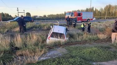 Manejaba alcoholizado, despistó y volcó en Regina. Foto: InfoRegina