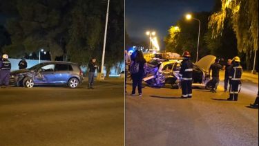 Tránsito complicado en la Ruta 7 por un choque en Centenario. Foto: Centenario Digital.