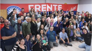 La militancia del Frente Grande de Neuquén recibió la visita de la ministra Julieta Corroza y de Martín Regueiro (Gentileza)