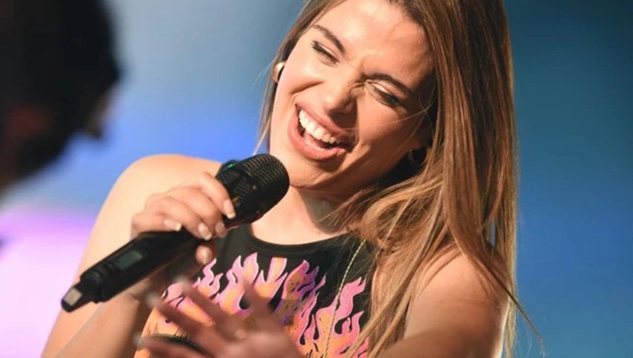 La cantante Eugenia Quevedo en la primera de las dos noches del festejo, en Añelo  (Foto: archivo. Gentileza)