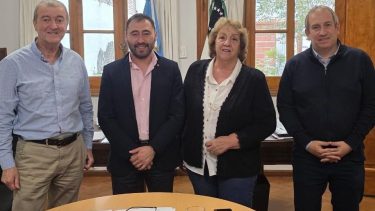 El intendente libertario Marcelo Román, de Allen, recibió al diputado Tortoriello y legisladores de su sector. Foto: Gentileza