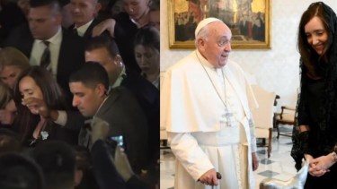 Victoria Villarruel abucheada en la misa por el Papa Francisco.