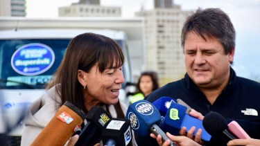 La ministra y el intendente este lunes. Foto: Matías Subat. 