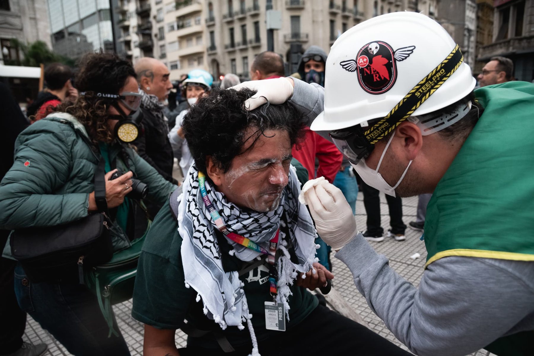 Agreción a periodistas. Foto: Periodistas Argentinas. 