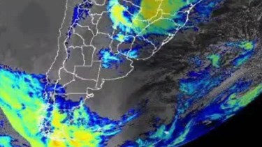 Desde el satélite: así avanza el frente de nieve y lluvia que pone en alerta a Neuquén y Río Negro