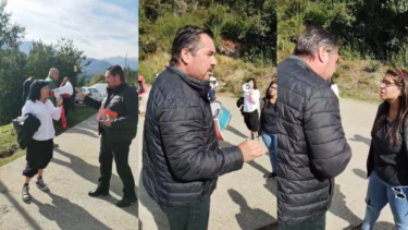 Así fue el cruce entre Javier Murer y los dirigentes de ATE. 