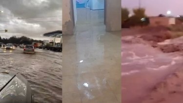 Video | Llegó la tormenta al Alto Valle e inundó calles: las impactantes imágenes del agua al nivel de los autos