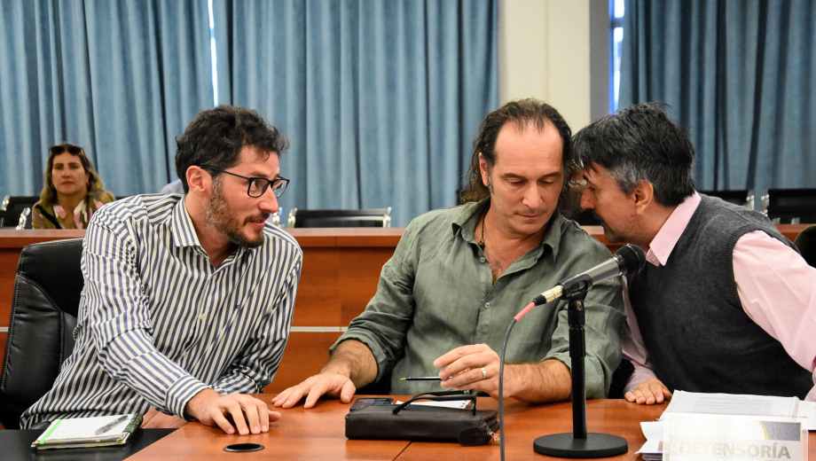 Pastorutti, Pedrero y Diez, el equipo de defensores de la cooperativa Viento Sur. (Archivo/Cecilia Maletti)