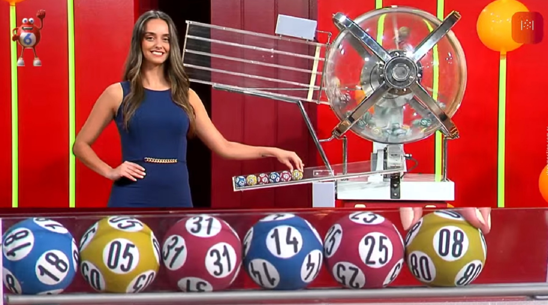 El momento más esperado, el de los números del sorteo Tradicional del Quini 6 el pasado miércoles. Foto: Captura. 