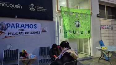 Trabajadores de la Upefe con medidas de fuerza. Foto: Gentileza. 