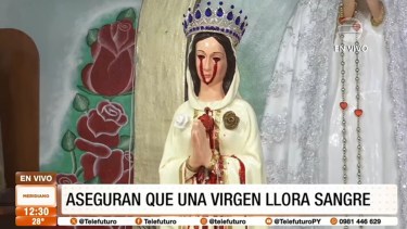 Virgen Rosa mística que llora sangre.-