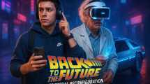 Imagen de ¿Cómo sería la película Volver al Futuro si el tiempo del presente fuera 2025, según la IA?