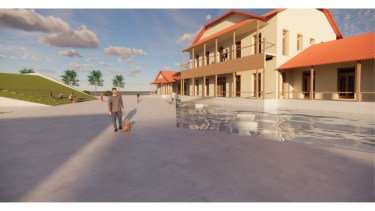 Uno de los proyectos presentados por los estudiantes de Arquitectura.