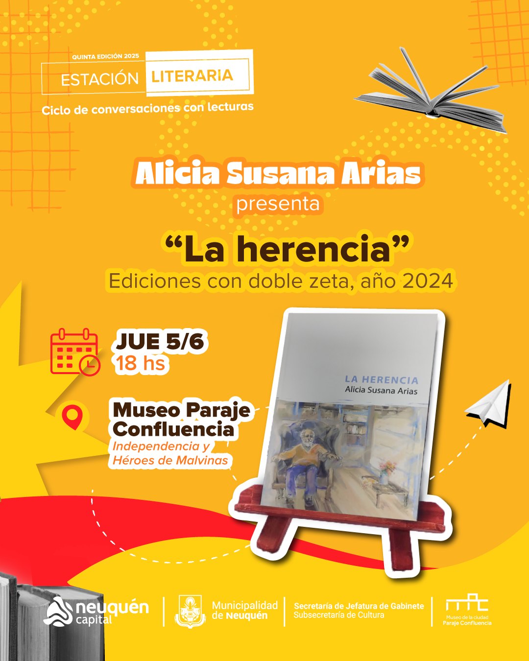 Ciclo Estación Literaria, presentación del libro «La Herencia» de Alicia Susana Arias