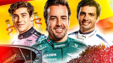La parte superior de la promo de la F!, con Colapinto, Alonso y Sainz. Se viene una gran carrera en Barcelona. (@F1)