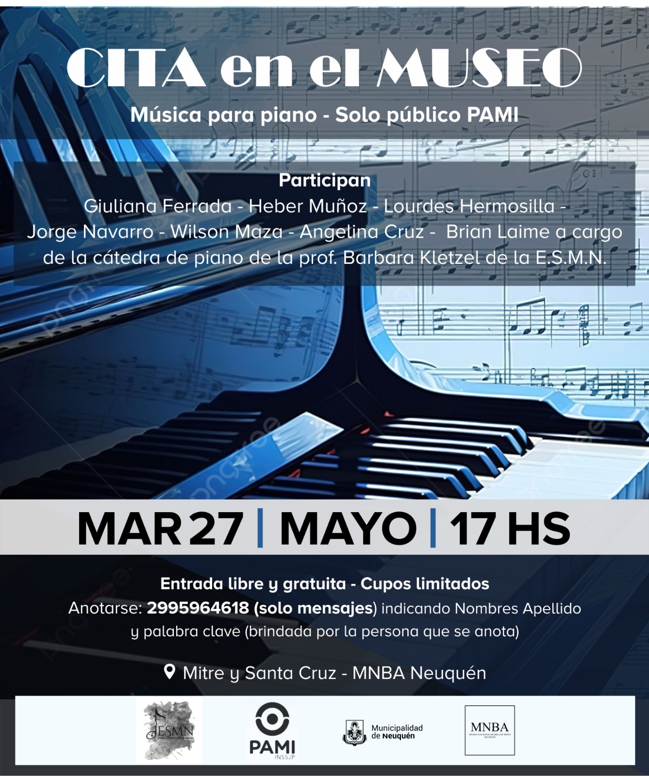 Cita en el Museo. Música para piano para público PAMI