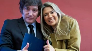 Nadia Márquez junto a Javier Milei. (Archivo)