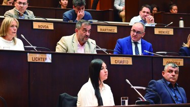 Damián Canuto (PRO) y Cielubi Obreque (MPN) conducen la comisión de Energía. Foto: Florencia Salto.