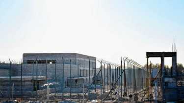 Así estaba la obra del nuevo pabellón de máxima seguridad en la Unidad 11 en mayo. (Archivo/Matías Subat)