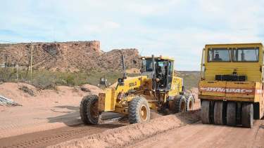 Los trabajos en la Ruta 6 en la zona de Paso Córdoba. (Fotos: Juan Thomes)