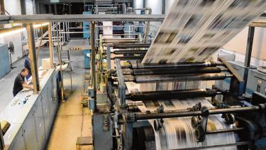 Las rotativas del Diario RÍO NEGRO en Roca. Foto: Andrés Maripe.