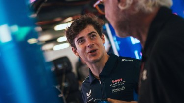 Franco Colapinto festejó su regreso a la Máxima con Alpine en redes sociales.