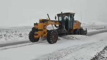 Nieve en Ruta 40. Foto: gentileza Captura Video Gobierno de Santa Cruz. 