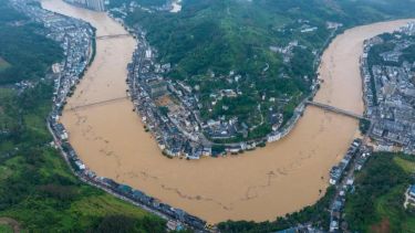 Niveles récord de precipitaciones en varias zonas de China. Foto: Noticias Argentinas. 