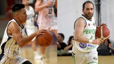 Canteranos en el perímetro. Franco Leal y Nacho Claris son vitales en el Albo y el Verde. (Fotos Matías Subat)
