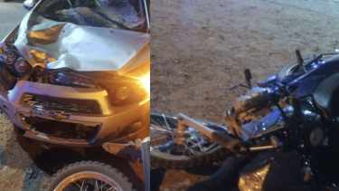 Fuerte choque en Roca. Hubo tres personas heridas. Foto: gentileza.