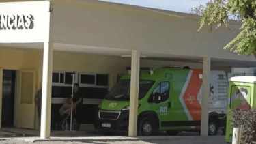 Un bebé fue trasladado de urgencia a Roca en una ambulancia con código rojo, tras ser atacado por un pitbull en Cipolletti. Foto: Juan Thomes.