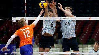La Selección Argentina de vóley metió un triunfazo ante Países Bajos y escaló en la VNL