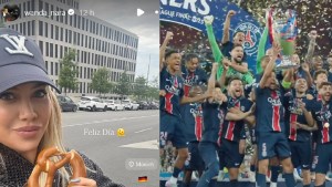 Wanda Nara en los festejos del PSG: los rumores de romance con un excompañero de Mauro Icardi