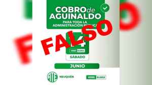 Aguinaldo: es falso que ATE Neuquén publicó la fecha de pago