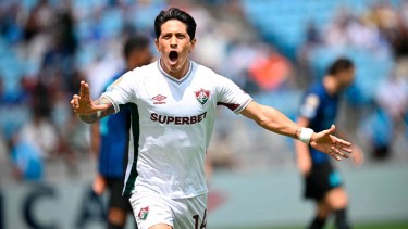 Germán Cano marcó uno de los goles del Flu ante Inter. Foto: AFP.