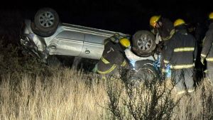 ¡Impactante! Chocó a un jabalí y volcó: iba camino a Viedma por la Ruta 250