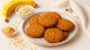 Galletitas de banana sin harina listas en 15 minutos: ideales para la merienda o el desayuno