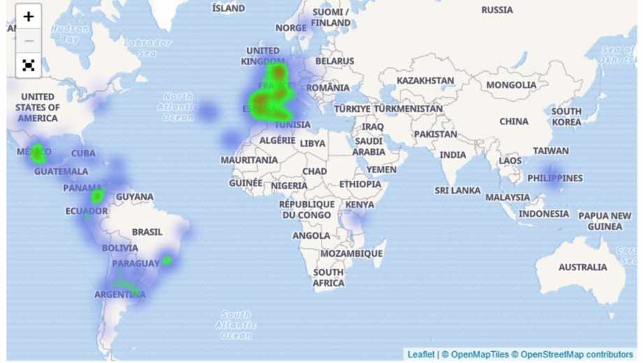 Captura de pantalla del sitio «Geneanet».-