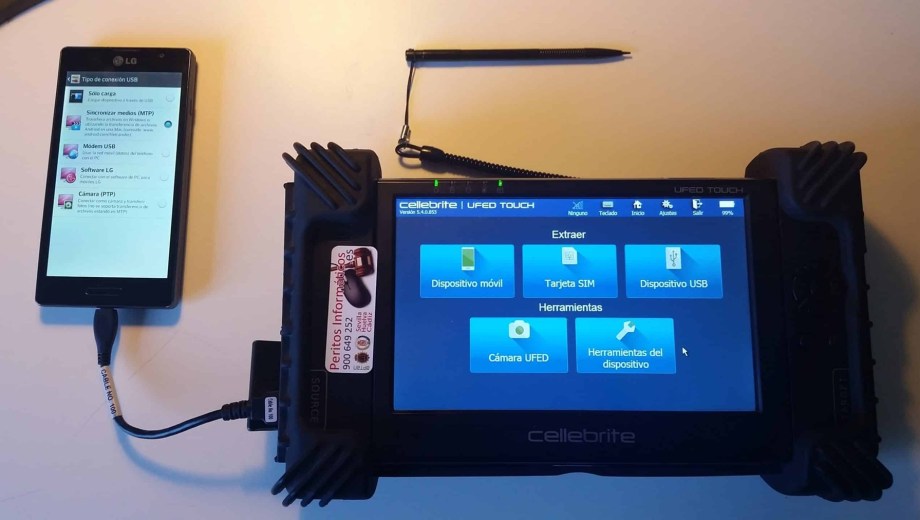El software Cellebrite permitirá a la Policía de Neuquén desbloquear hasta 150 celulares por año con tecnología de punta. 
