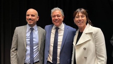 Juan Luis Pepé Ousset, Rolando Figueroa y Julieta Corroza, el triángulo de hierro de Neuquinizate (gentileza)