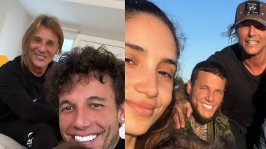 Melody Luz, Alex y Claudio Caniggia.