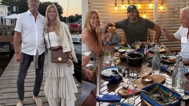 Nicole Neumann junto a Manu Urcera y a Bernd Unterüberbacher.