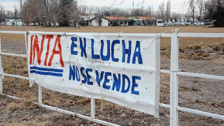 Una protesta por el INTA semanas atrás, Foto. archivo Andrés Maripe. 
