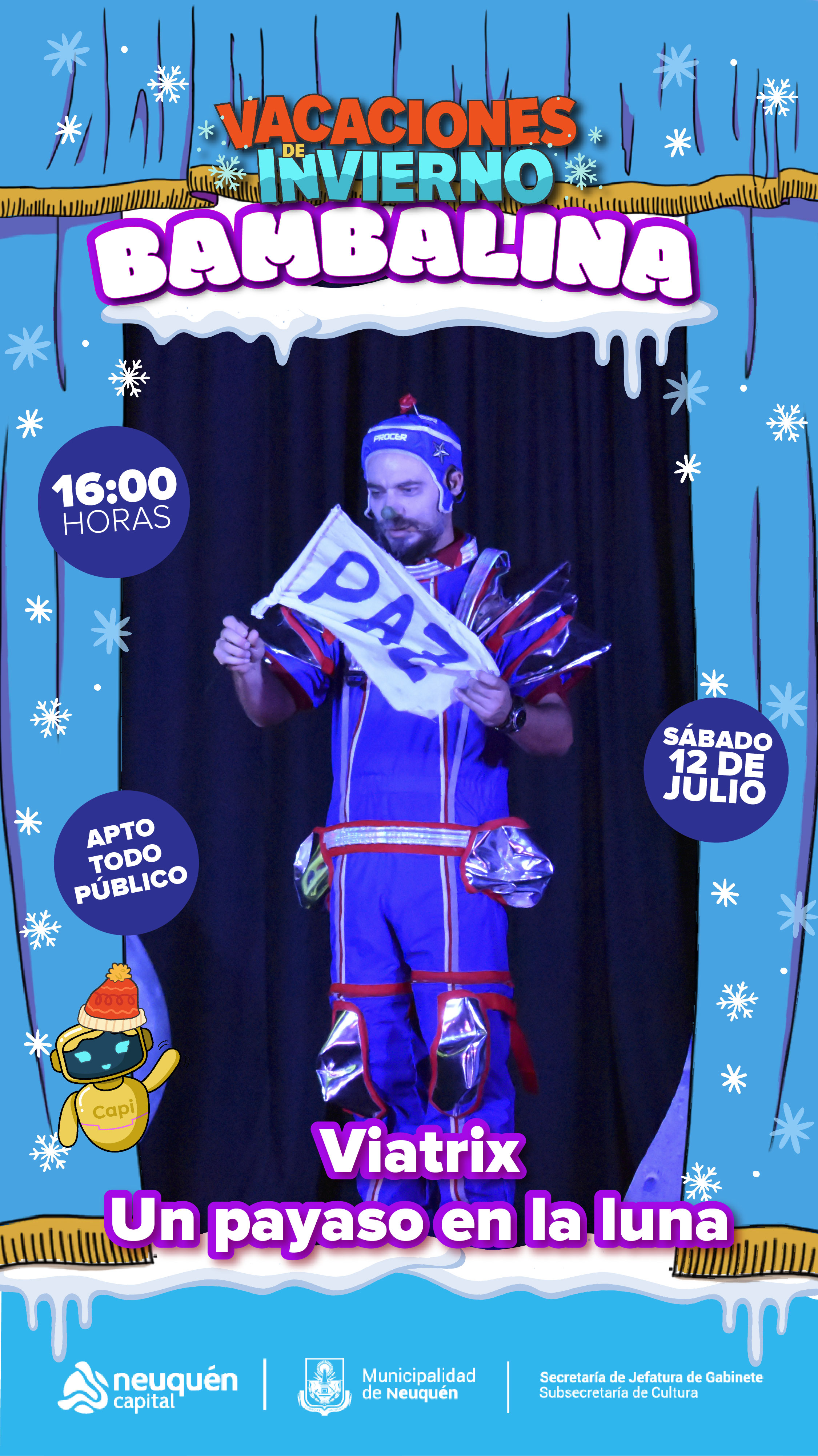 BAMBALINA – Edición vacaciones de invierno: – Viatrix – Un payaso en la luna